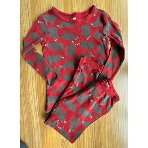 Girls Tea Collection Red Polar Bear Pajama Set Size 8